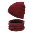 thumbnail image 2 of Visland 3 Pieces Winter Beanie Hats Scarf and Gloves Set for Men and Women Warm Knit Cap Set, 2 of 5