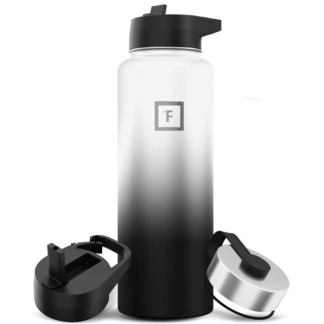 Botella de hidratación IRON °FLASK para acampada y senderismo, 1,2 L, acero inoxidable