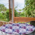 thumbnail image 2 of Ambesonne Ethnic Fitted Round Tablecloth, Flower Like Watercolor Plot, 36"- 40" Diameter, Dark Purple Cobalt Blue, 2 of 5