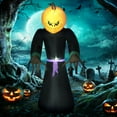 thumbnail image 2 of 6.9ft Halloween Inflatable Pumpkin Reaper Ghost Outdoor Decorations Yard, 2 of 10