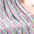 thumbnail image 4 of Colorful Striped Cartoon Unicorn Pattern Blanket,Comfortable Soft Flannel Throw Blanket,All Season,Warm Lightweight Blankets for Sofa Bed Couch Living Room Chair,50"x60", 4 of 4