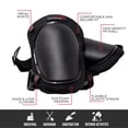 thumbnail image 6 of Safe Handler Heavy Duty Protective Knee Pads for Work, EVA Foam, Hook and Loop Closure, One Size Unisex, Black, 1-Pair, 6 of 8