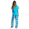 thumbnail image 2 of Life is Good. Women's Classic Sleep Pant: Blue Plaid Cool Turquoise, 2 of 2