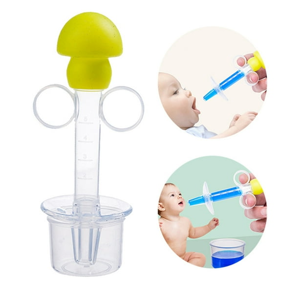 Baby Pacifier Type Silicone Suction Ball Syringe Medicine Feeder Anti