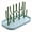 Blue, variant on Baby Tree-shaped Milk Bottle Drain Rack, Dust-proof Milk Bottle Holder, Cup Drain Rack Easter Gift