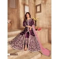 thumbnail image 2 of Tenue de Mariée Violette Personnalisée, Lourd, Designer Pakistanais, Mariage, Fête Indienne, Robe Anarkali, 2 of 5