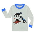 thumbnail image 4 of WIBACKER Toddler Boys Dinosaur Cotton Long-Sleeve Snug fit Pjs Pajama Sleepwear 2Pcs Set 3T, 4 of 8