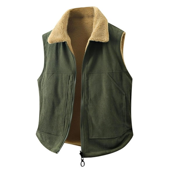 Brunch Shirts for Mens Winter Fall Sleeveless Corduroy Fleece Lined Wool Vintage Renaissance Peasant Plain Steampunk Top T Shirt Blouse Man 2025 Clothes