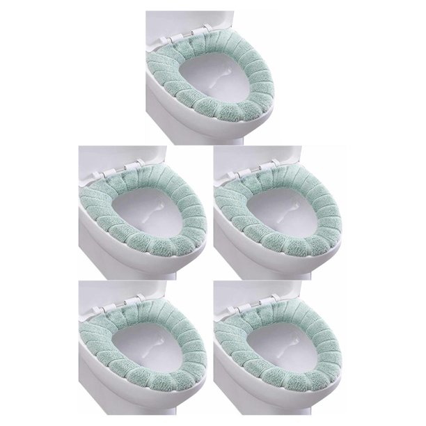 Bewildely 1 unidad de calentador y grueso para baño, cubierta de asiento de inodoro de tela lavable y estirable, almohadillas para Closestool, Type4 NO4 Bewildely CBP054627