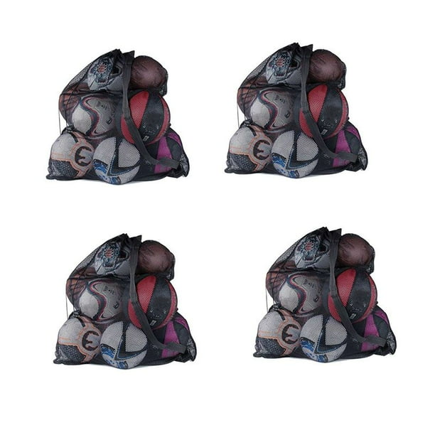 4X Bolsa de Deportes Al Aire Libre de Gran Capacidad Bolsa de Baloncesto de Fútbol Mochila Con Red de Haz de Almacenamiento Deportivo Bolsa de Almacenamiento (30 x 40 Pulgadas)