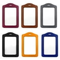 thumbnail image 7 of GOGO 20Pcs 2-Sided Clear PU Leather Badge Holder Standard Credit Card Size-Orange-20 Packs, 7 of 7