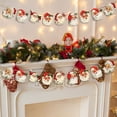 thumbnail image 5 of 6 Pack, Vintage Santa Claus Wooden Hanging Signs with Jute Twine, Retro Christmas Tree Ornaments, Rustic Farmhouse Wall Decor for Living Room Fireplace Mantel, Holiday Decorations, 5 of 7