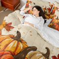 thumbnail image 4 of jejeloiu Rustic Pumpkin 7-Piece Twin Bedding Sets,Autumn Maples Leaves Bedding Comforter Set,Hello Fall Sheet Sets For Adult,Super Cozy Room Decor Reversible, 4 of 8