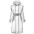 thumbnail image 3 of Chubasquero impermeable Chubasquero ligero y plegable Ponchos de lluvia transparentes, 3 of 5
