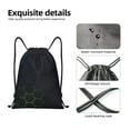 thumbnail image 4 of Xecao Modern Hexagonal Neon Grid Pattern Sports Drawstring Backpack - String Swim Gym Bag with Wet Proof Pocket for Women&Men-Medium, 4 of 6