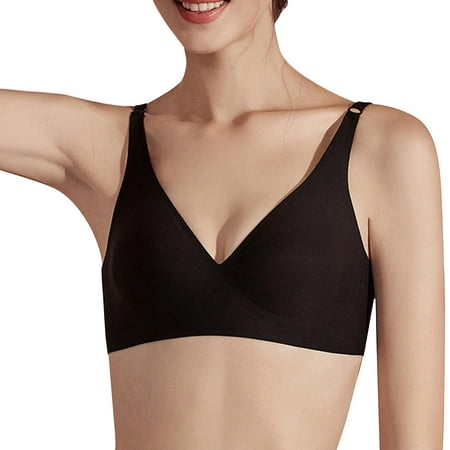 

Liveday Seamless 5D Wirefree Memory Bra Push up Padded Deep V Bra Underwear for Women New