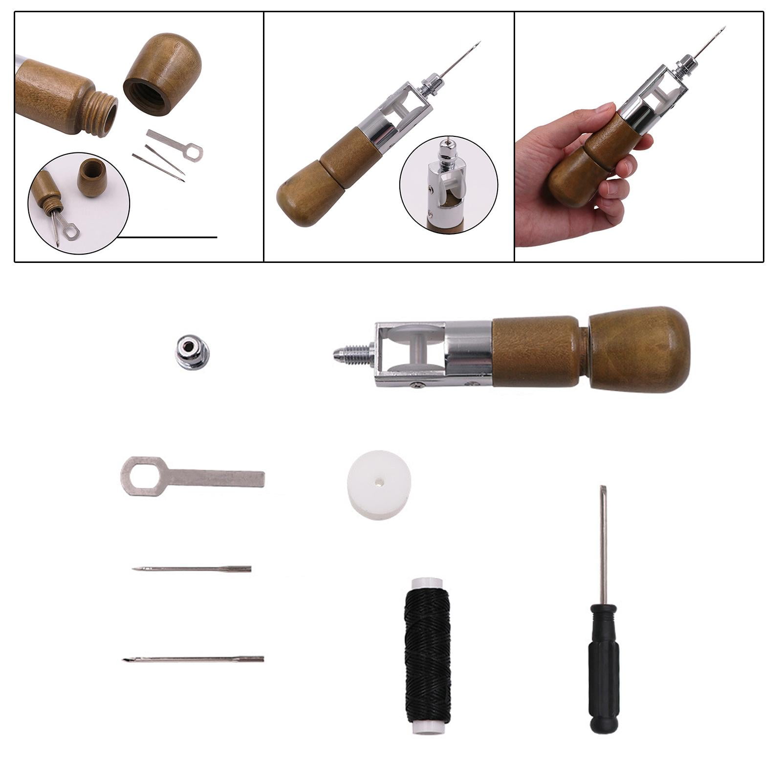 QccHieUs Leather Sewing Awl Professional Stitching Awl Tool with Craft Accessories Repair