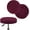 burgundy, variant on 2 Pack Stretch Velvet Bar Stool Covers - Round Elastic Seat Slipcovers for 16-18" Diameter, Washable