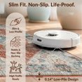 thumbnail image 6 of Design&I 8'x10' Washable Area Rug Sleek Flatweave Pet Friendly Vintage Kilim Boho Distressed Border Potbelly Burning Sector for King Size Bedroom, Under Bed, 6 of 7