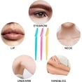 thumbnail image 5 of 48 Pcs Eyebrow Razor, Face Razor Multipurpose Dermaplaning Tool, Hair Trimmer Shaper Shaver with Protective Cover, Facial Removal for Women Men Body Use, Yellow,Blue,Pink, Count (Pack of 1), 5 of 5