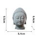 thumbnail image 3 of Estatua de cabeza de Buda de resina para pecera, decoración del hogar con detalles texturizados. A, 3 of 9