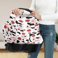 thumbnail image 6 of Renewold Cow Strawberry Print Stretchy Nursing Scarf Car Seat Canopy Baby Car Seat Cover, Baby Breastfeeding Stroller High Chair Shopping Cart Cover, Breathable Nursing Cover for Boys Girls, 6 of 7