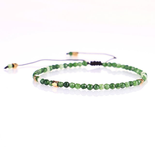 Minnieouse de punto de 3 mm Pulseras minimalistas Hallazgos de joyería únicos y cómodos para damas Ocio Viaje informal Ropa, zapatos y accesorios Miscelánea Verde