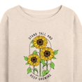 thumbnail image 3 of Instant Message - Inspirational - Stand Tall & Keep Growing - Sunflower - Women's Lightweight French Terry Long Sleeve Shirt, 3 of 6