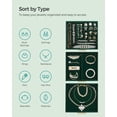 thumbnail image 3 of Joyero SONGMICS, organizador de 3 capas con tapa de cristal, color verde bosque, 3 of 9