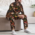 thumbnail image 7 of Salouo Owl And Leaves Print Button-Front Long Sleeve Pajama Set for Men, Soft 2Pjs Men's Long Sleeve Sleepwear-XX-Large, 7 of 7
