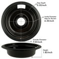 thumbnail image 5 of Range Kleen P109102X Style F Black Porcelain Drip Bowls, 2 Pack 1 small and 1 large, 5 of 7
