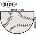 thumbnail image 5 of Welcome Half Round Door Mat Sports Baseball Print Stylish Ball Washable Home Kitchen Art Restaurant Office Floor Mats Non Slip and Durable Doormats Decor 18x30 Inch, 5 of 6