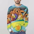 thumbnail image 4 of Scooby Doo Men's Graphic T Shirts Long Sleeve Printed Tee Tops Autumn Casual T-Shirt Fall Clothes M, 4 of 6