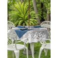 thumbnail image 2 of Outdoor Tablecloth with Umbrella Hole and Zipper, Grey Christmas Round Table Cloth 54 Inch Waterproof Tablecloth, Xmas Elk White Snowflake Winter Holiday Picnic Table Cover for Patio Camping, 2 of 7