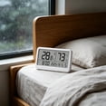 thumbnail image 4 of Digital Alarm Clock Temperature Humidity Monitor LED Display Time Date Desk Clock 3.4 In for Bedroom Office Kitchen Nightstand Table Indoor Comfort Monitor Home Weather Station Alarm Clock, 4 of 6