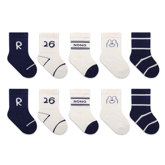 Calcetines de otoño para niños, calcetines para estudiantes con letras a rayas de viento universitario para niños y niñas, calcetines para bebés grandes