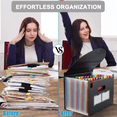 thumbnail image 6 of PHANCIR 24 Pocket Accordion File Organizer Thicker & Sturdy, Freestanding File Paper Folder with Labels for Classroom, Home, Office and Travel, 6 of 9