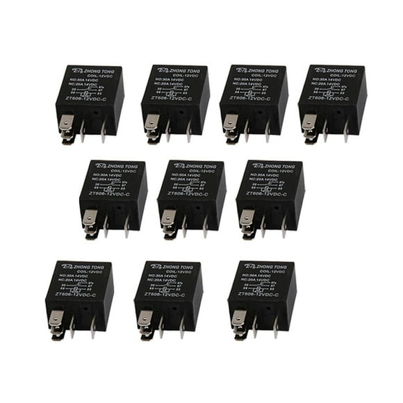 10x Ventas Negro DC 12V 20A / 30A SPDT Premium Relay 5Pin 5P Se la la adaptaciónción para automóvil Auto