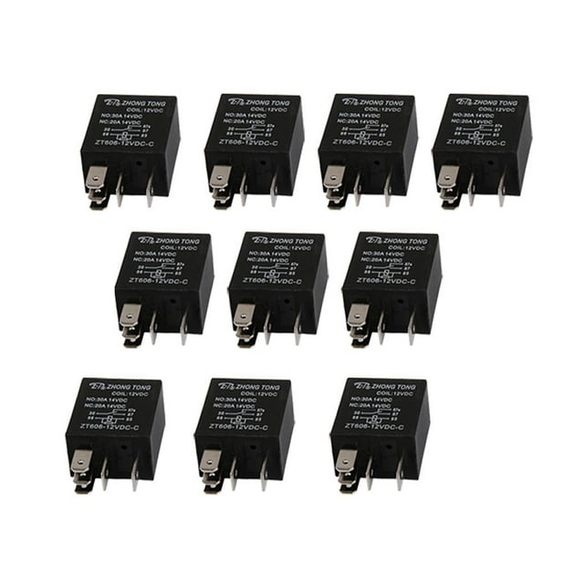 Relé 12V 20A/30A Shamjiam 10x SPDT Premium Relay 5Pin para Automóvil
