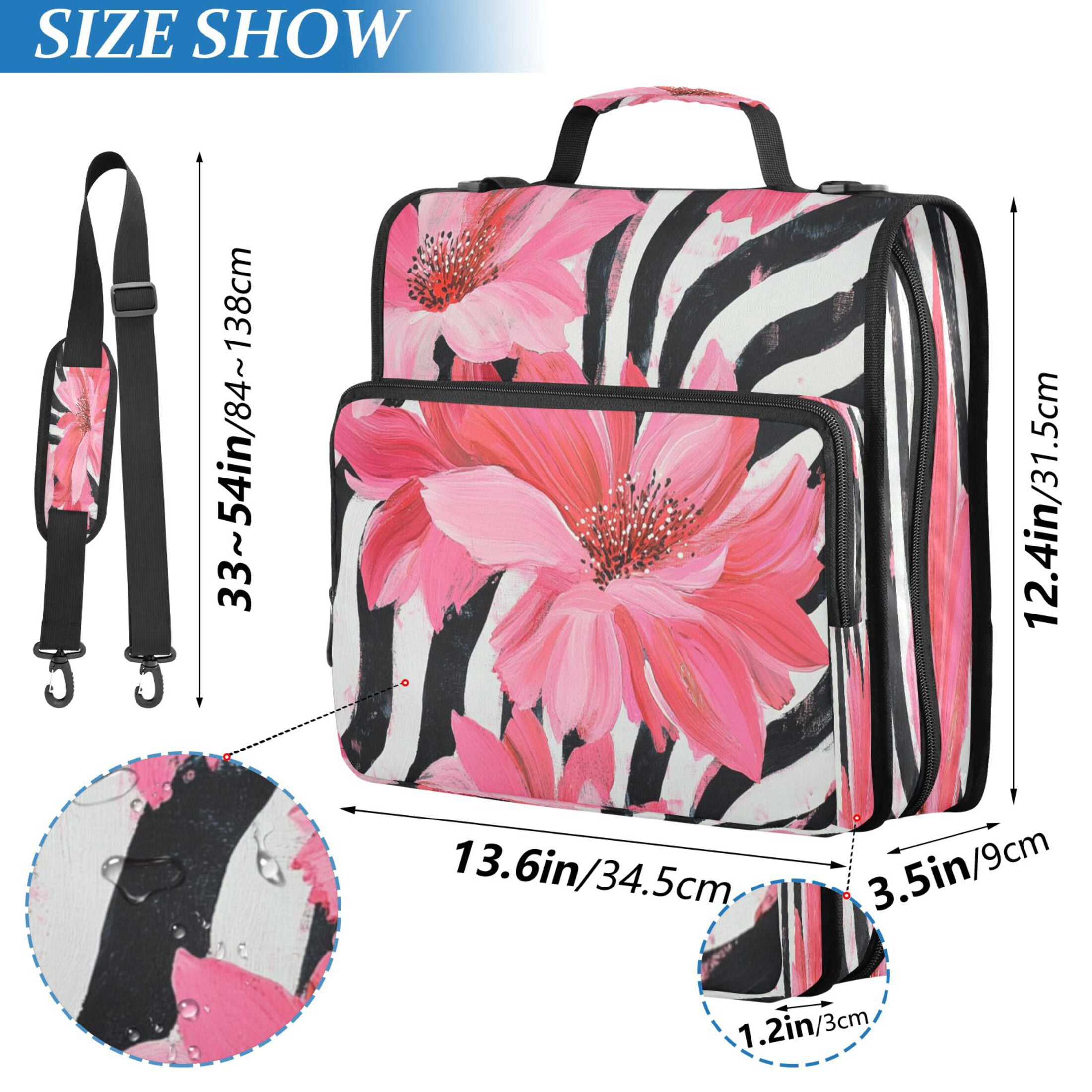 YAZAOO Zipper Binder trapper keeper Documents Organized Design Petal Symphony Printed