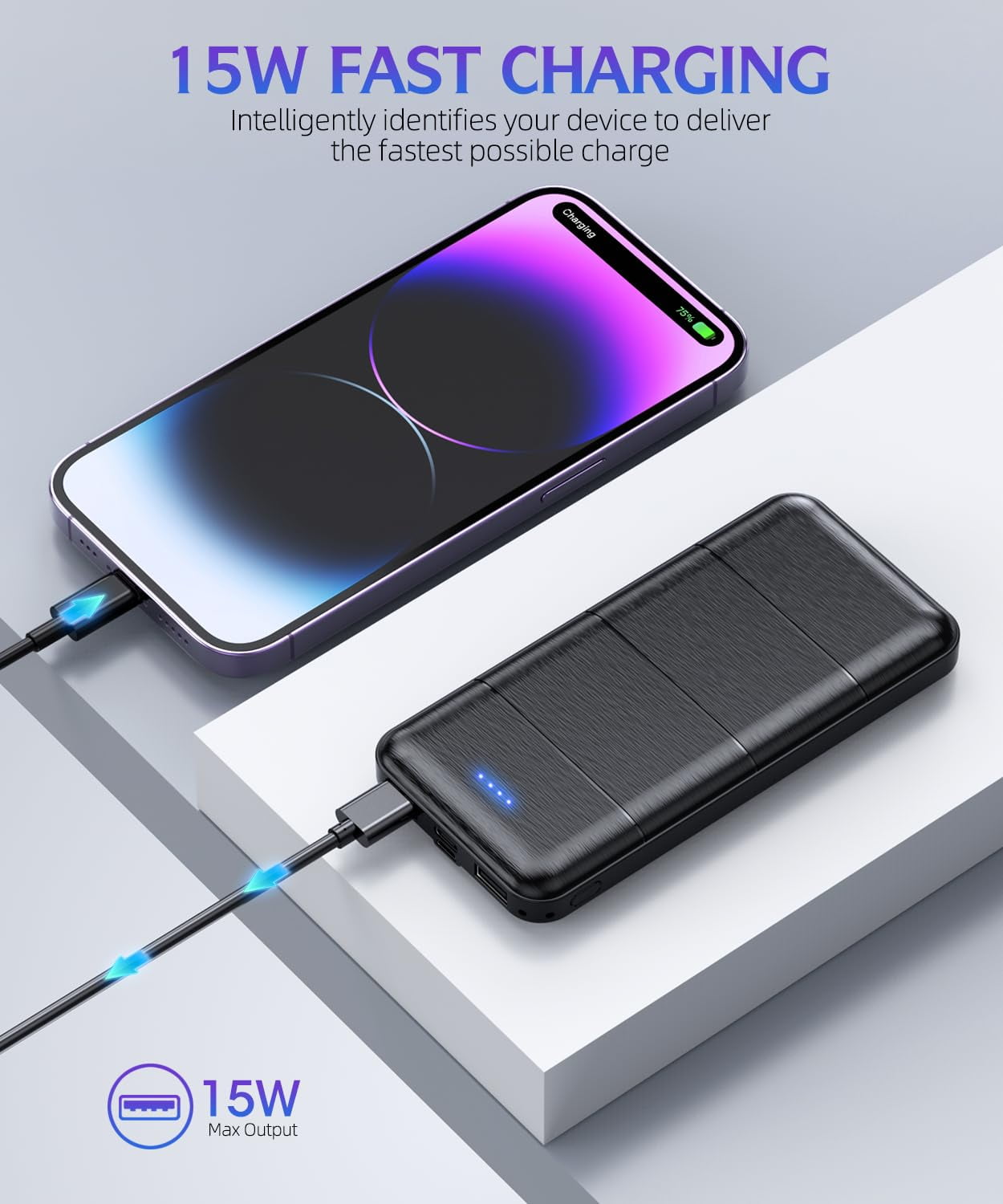 Gazsocy 2-Pack 15000mAh Power Banks with Dual USB Ports photo 4