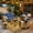 Blue, variant on XIZZI Outdoor Furniture Patio Furniture Set 5 Piece Patio Conversation Set with Solar Coffee Table,Swivel Rocking Chair,Side Table-Denim Blue