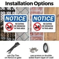 thumbnail image 3 of (2 Pack) No Eating Or Drinking In This Area OSHA Notice Sign 24 Inch X 18 Inch Indoor / Outdoor Rust-Free Aluminum Metal Signs for Workplace, Workshop, and Construction Site, Made in, 3 of 8