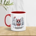 thumbnail image 5 of Playful Boston Terrier Welcomes Winter Snowy Day with Cardinal Bird 11oz Accent Two-tone Mug Gentleman Dog Lover Gifts Coffee Tea Cup - 2017, 5 of 5