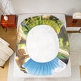 thumbnail image 5 of Manfei 3D Dinosaur Boy Full Size Sheets 4-Piece, Tyrannosaurus Rex Diplodocus Bed Sheets, Wild Brachiosaurus Sheet Sets, Ultra Soft Room Decor, 5 of 7