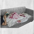 thumbnail image 6 of Watercolor Soft Flannel Fleece Blanket, Refined Pale Pink Flowers Hand Drawn with Brush Marks Petals Nature Art, Cozy Plush for Indoor and Outdoor Use, 60" x 80", Magenta Pale Pink, by Ambesonne, 6 of 6