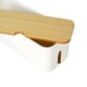 thumbnail image 5 of Caja organizadora con tapa de madera y gestión de ABS, banda para cables, protección contra sobrecorriente. Blanco, 5 of 9