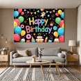 thumbnail image 5 of LUUFILx Colorful Birthday Themed Banner with Balloons Cupcakes and Stars Happy Birthday Party Decoration Backdrop Photography Props, 5 of 7