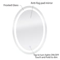 thumbnail image 4 of Dyconn Faucet Edison Tri-Color Oval Round Wall Mounted Backlit LED Bathroom Vanity Mirror with Touch ON/OFF Dimmer & Anti-Fog Function (30"W X 42"H), 4 of 5