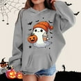 thumbnail image 2 of Byoo Halloween Hoodie for Girls Cute Cartoon Ghost Print Soft Pullover Hooded Sweatshirt, 2 of 4